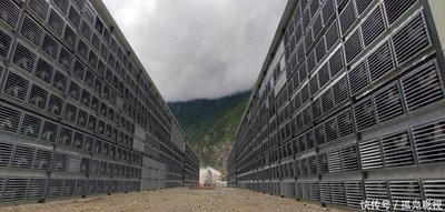 A picture of a large-scale mining farm with rows of mining rigs.
